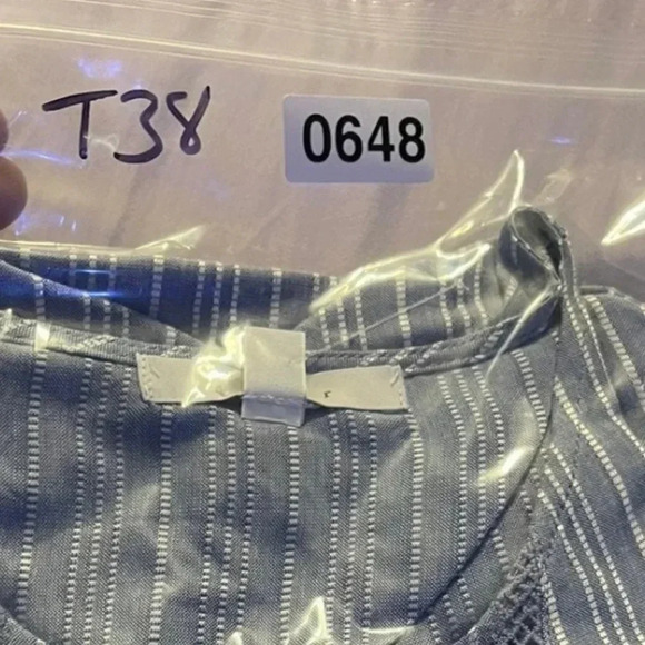 FEVER blue and white striped top - Picture 9 of 10